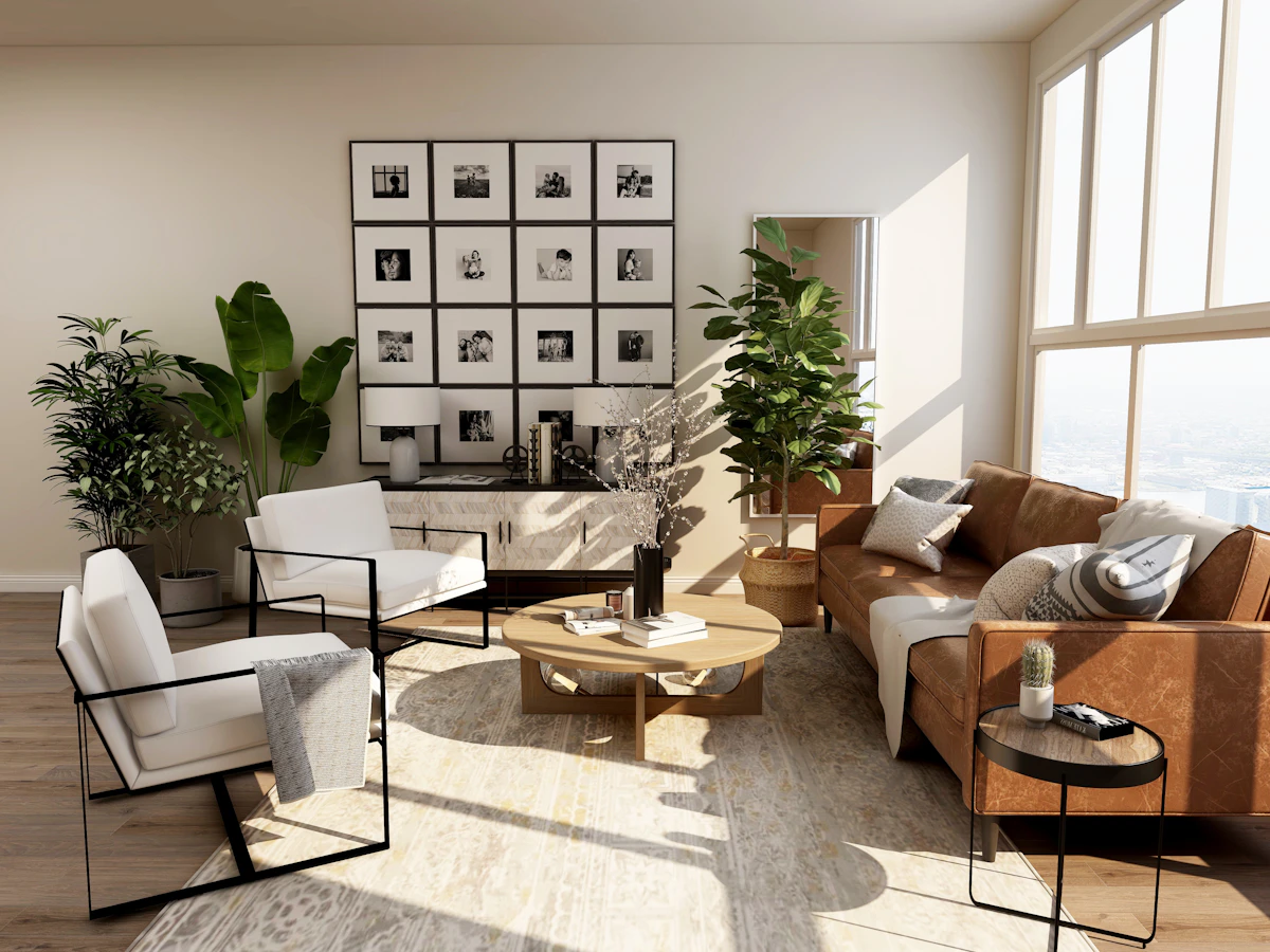 Luxury interior prepared for listing marketing